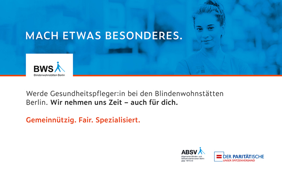 250626_BWS_Rueckwand_RZ.indd Messewand Blindenwohnstätte Employer Branding
